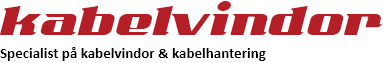 Kabelvindor logotyp med röd text